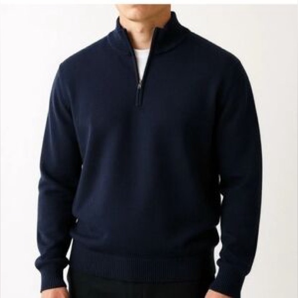 Daniel Bishop men's 1/4 Zip100% 2Play Cashmere Sweater Size XL